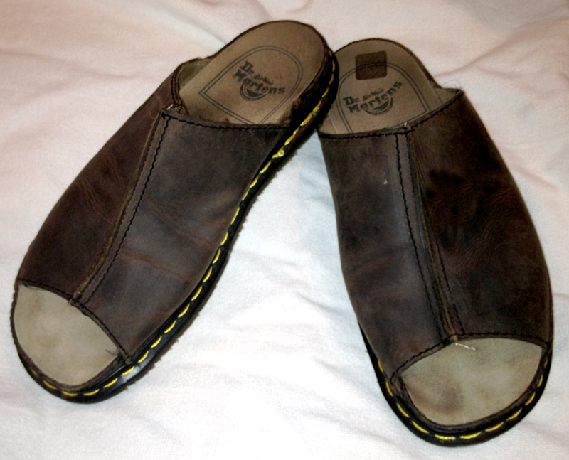 brown doc marten clogs